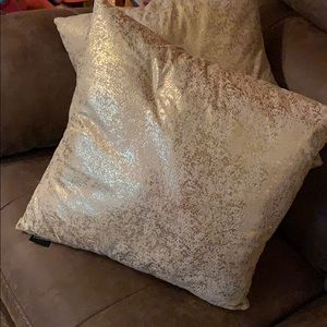 bebe silver throw pillows